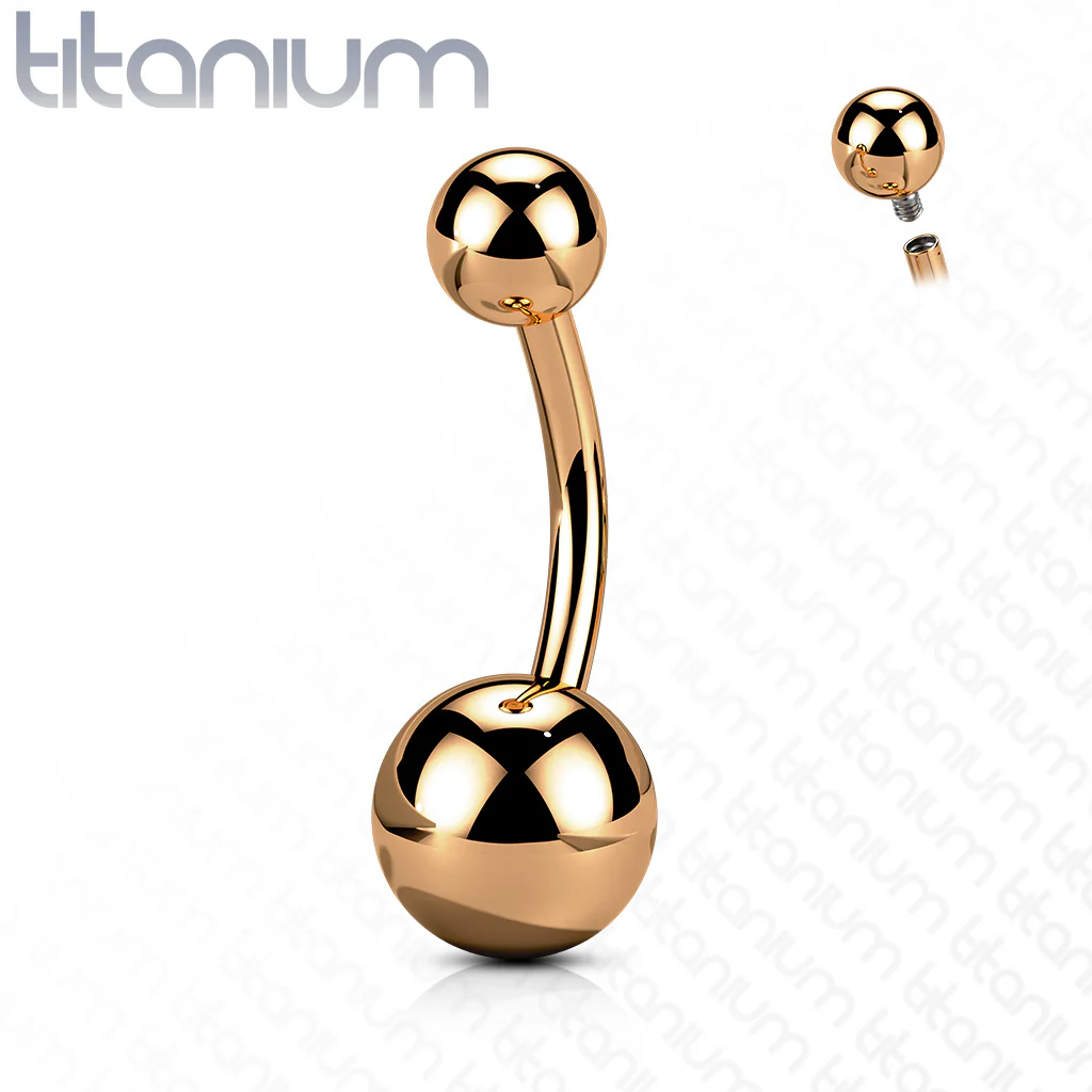 Implant TitaniumInternally Threaded Basic Belly Button Rings - Image 8