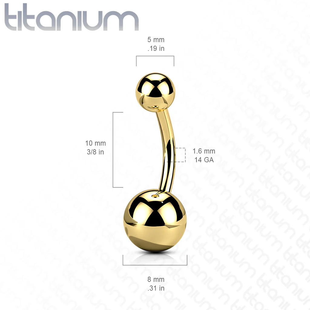 Implant TitaniumInternally Threaded Basic Belly Button Rings - Image 9