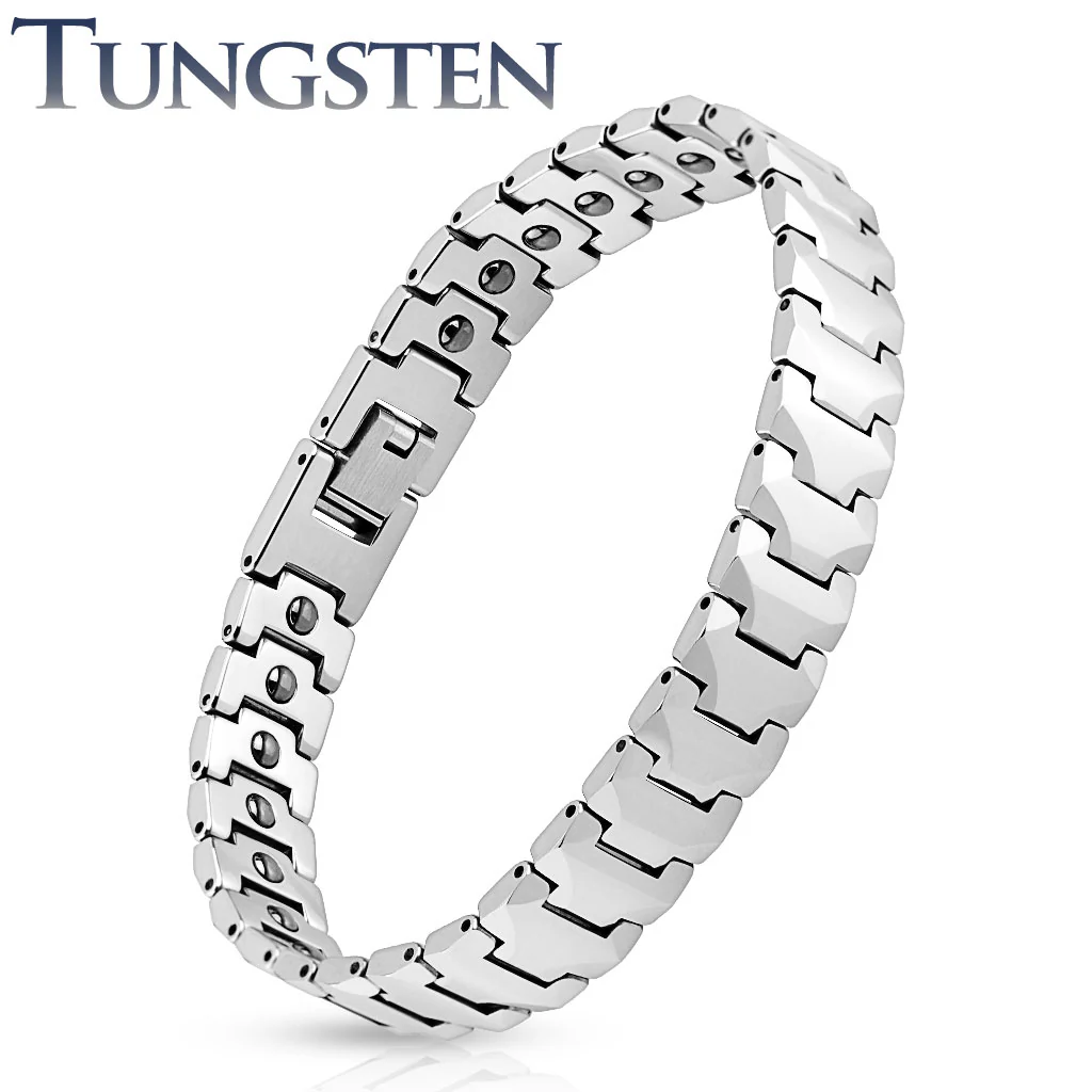 Panther Link Black IP Tungsten Carbide Chain Bracelets