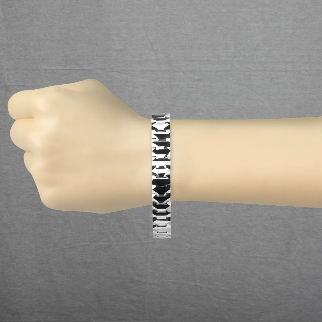 Panther Link Black IP Tungsten Carbide Chain Bracelets - Image 2