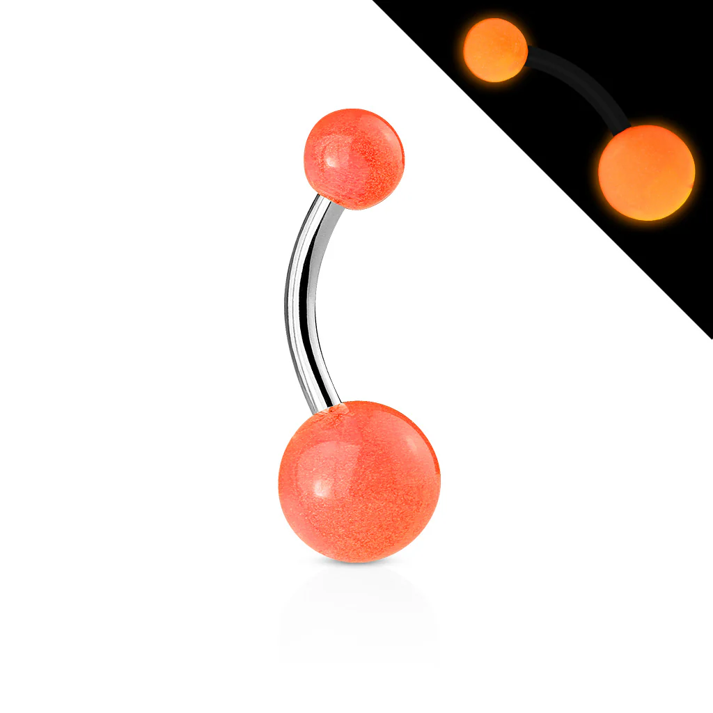 20 Pc Value Pack 6 Colors Of Glow In Dark Ball Navel Belly Button Rings - Image 10