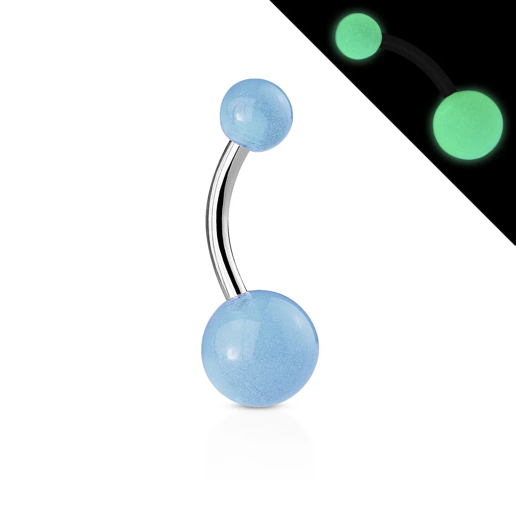 20 Pc Value Pack 6 Colors Of Glow In Dark Ball Navel Belly Button Rings - Image 8