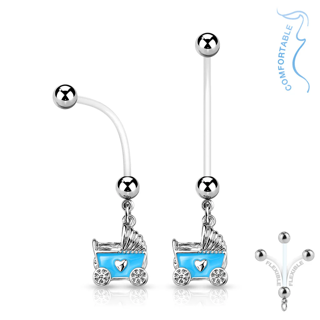 Baby Stroller Pregnancy BioFlex Barbell Navel Belly Button Ring - Image 2