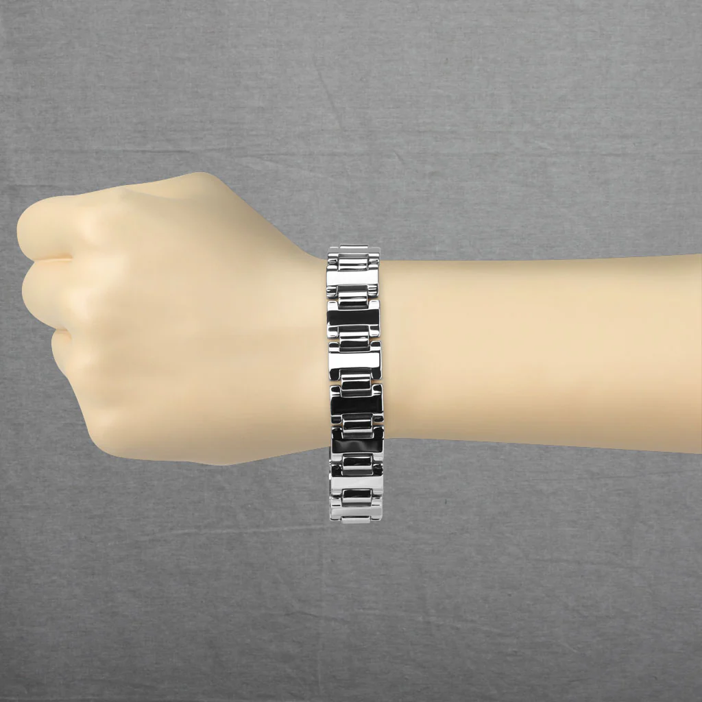 16mm Width Linked Tungsten Carbide Chain Bracelets - Image 2