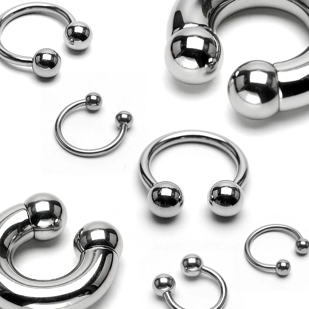 1 Pc Basic Internally Threaded Horseshoe Circular Barbells - Image 3