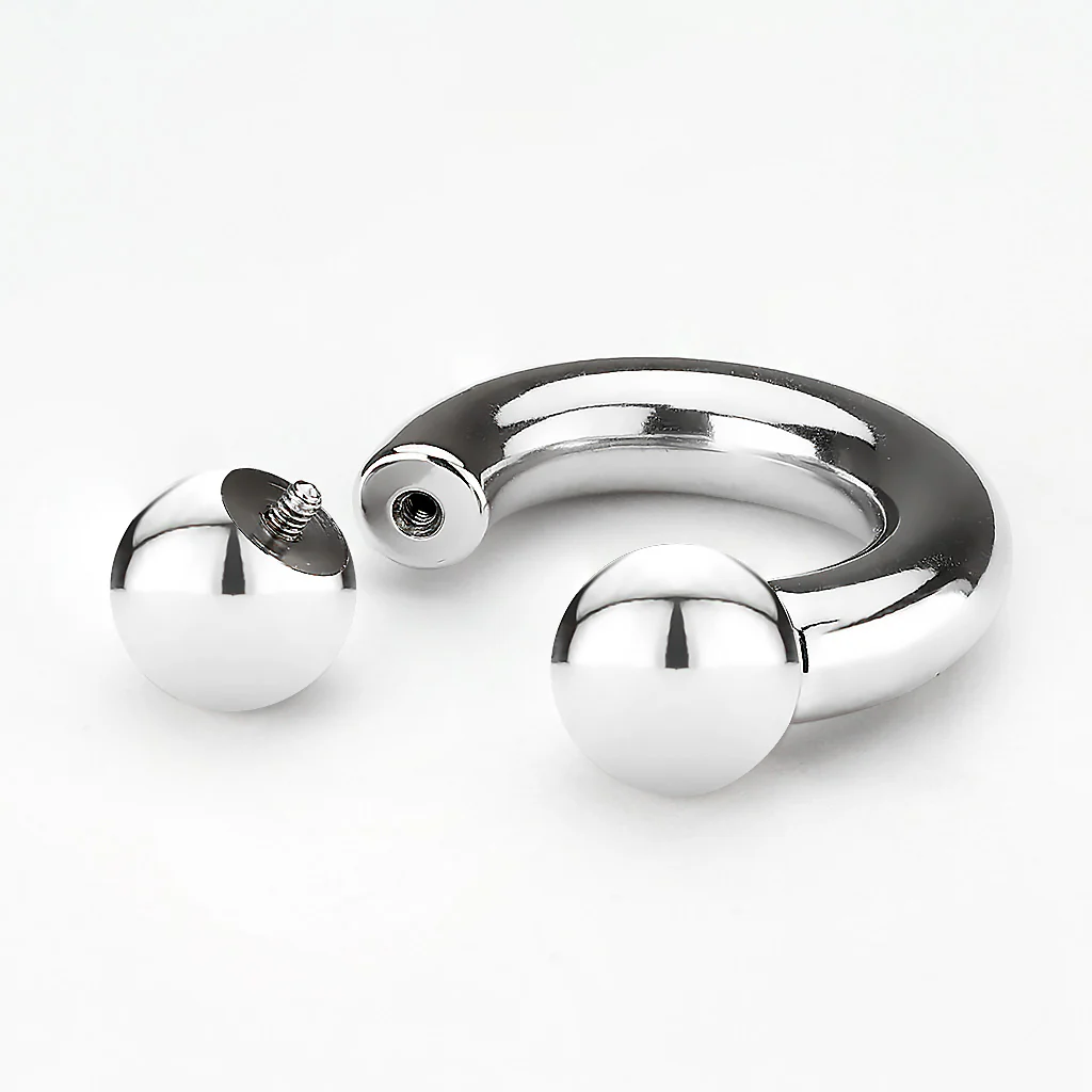 1 Pc Basic Internally Threaded Horseshoe Circular Barbells - Image 4