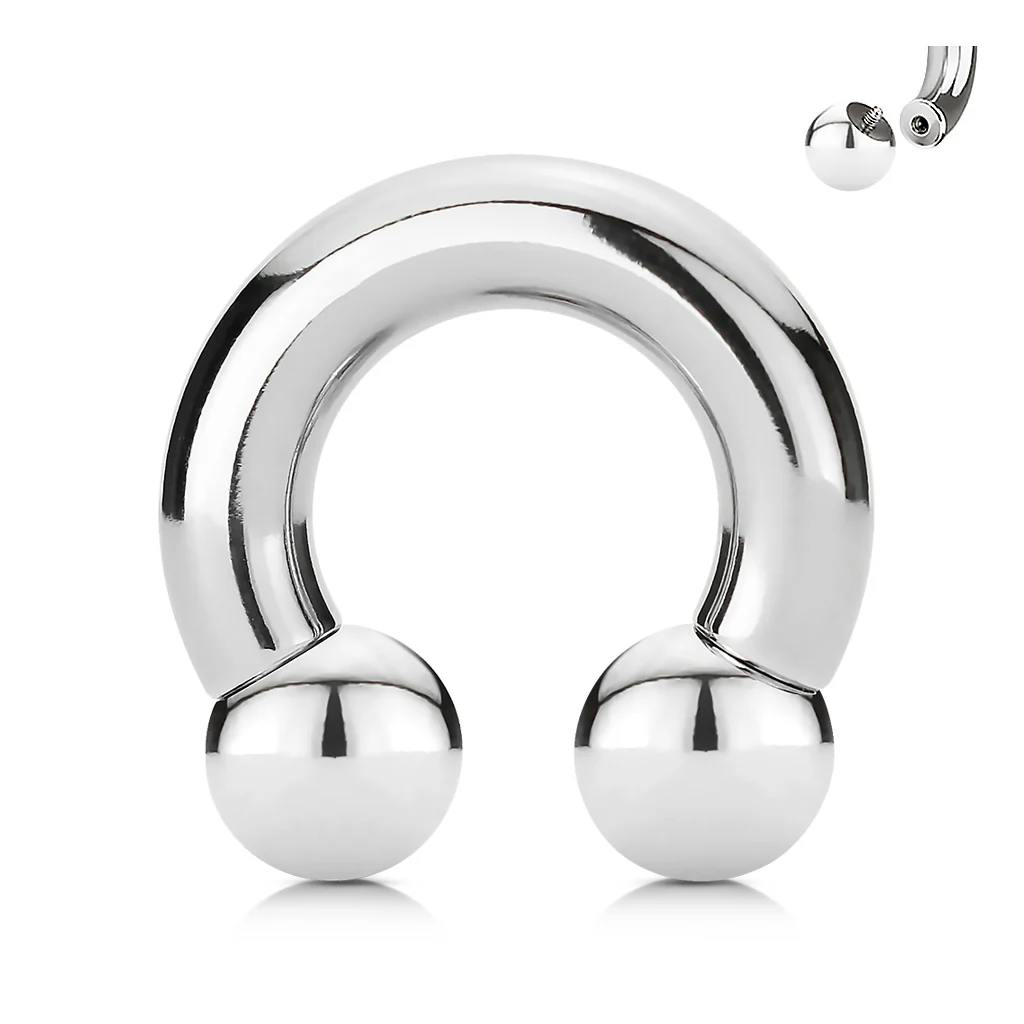 1 Pc Basic Internally Threaded Horseshoe Circular Barbells - Image 5
