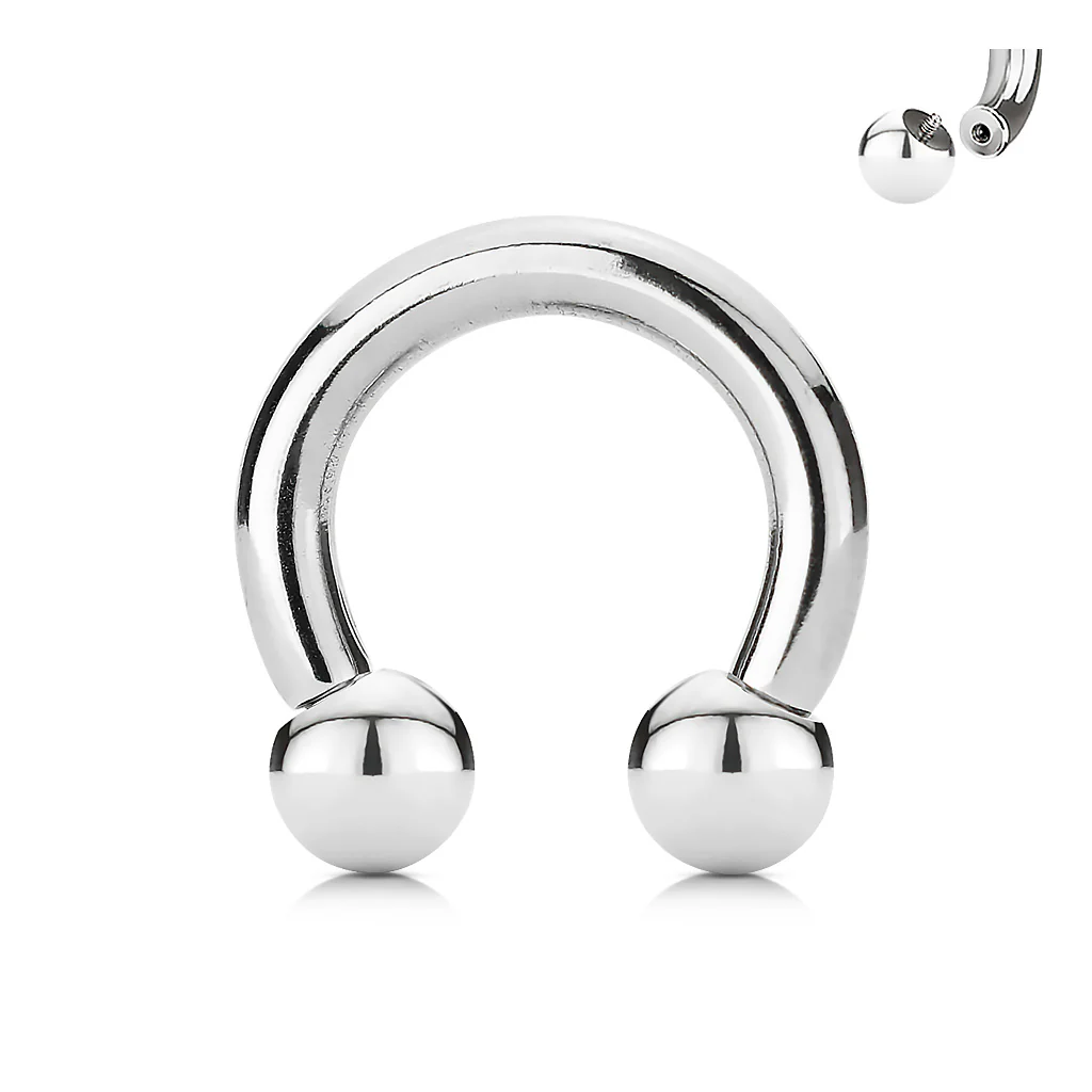1 Pc Basic Internally Threaded Horseshoe Circular Barbells - Image 6