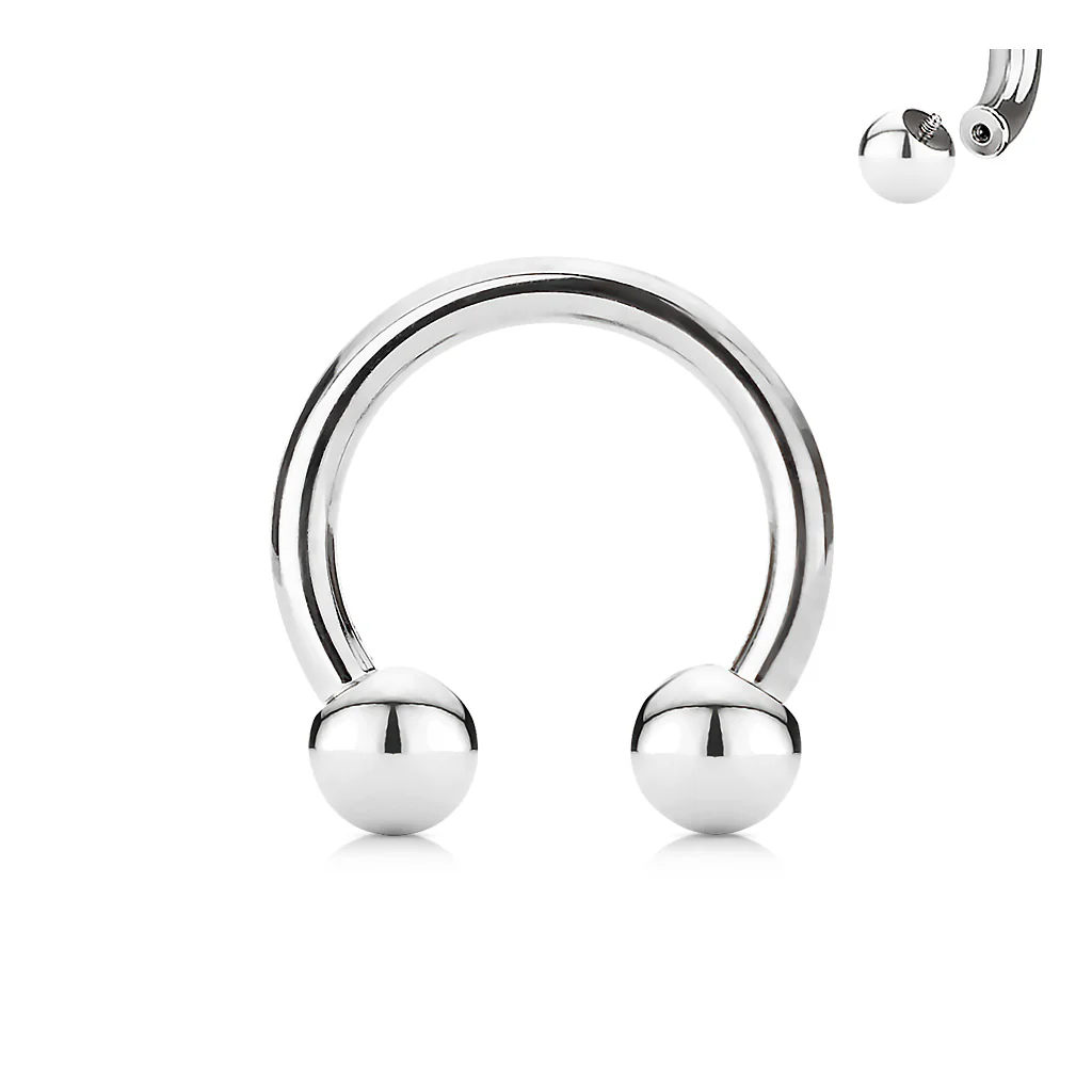 1 Pc Basic Internally Threaded Horseshoe Circular Barbells - Image 7