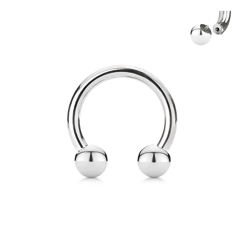 1 Pc Basic Internally Threaded Horseshoe Circular Barbells - Image 8