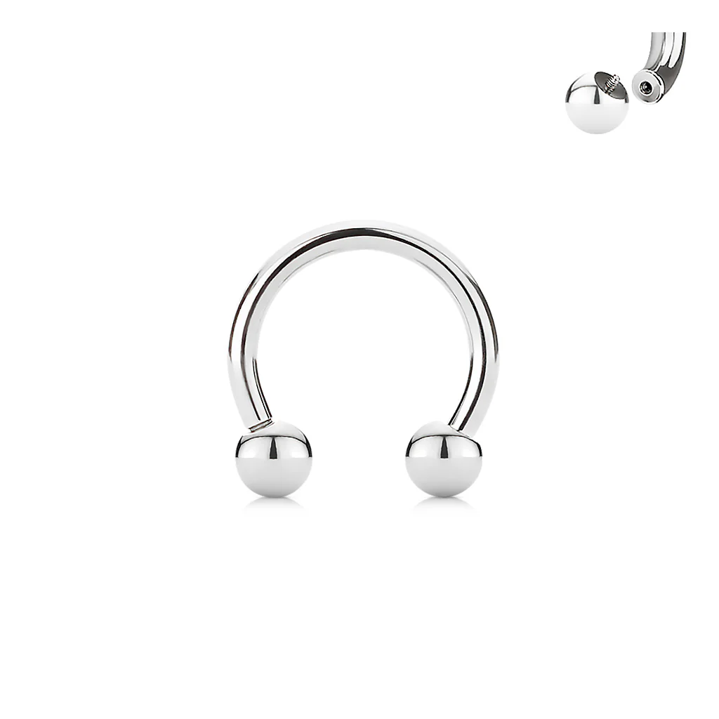 1 Pc Basic Internally Threaded Horseshoe Circular Barbells - Image 9
