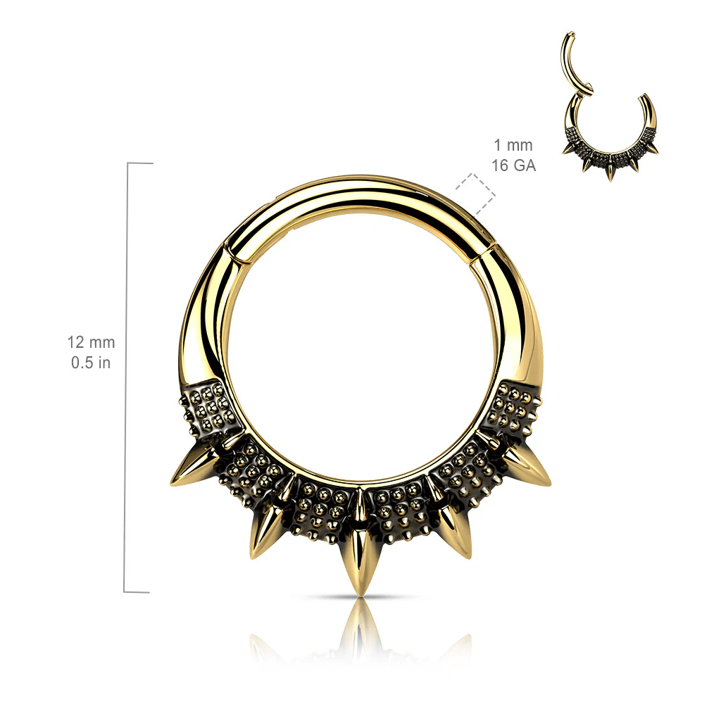 High Quality Precision Spike Fan Hinge Hoop Segment Ring Nose Septum - Image 3