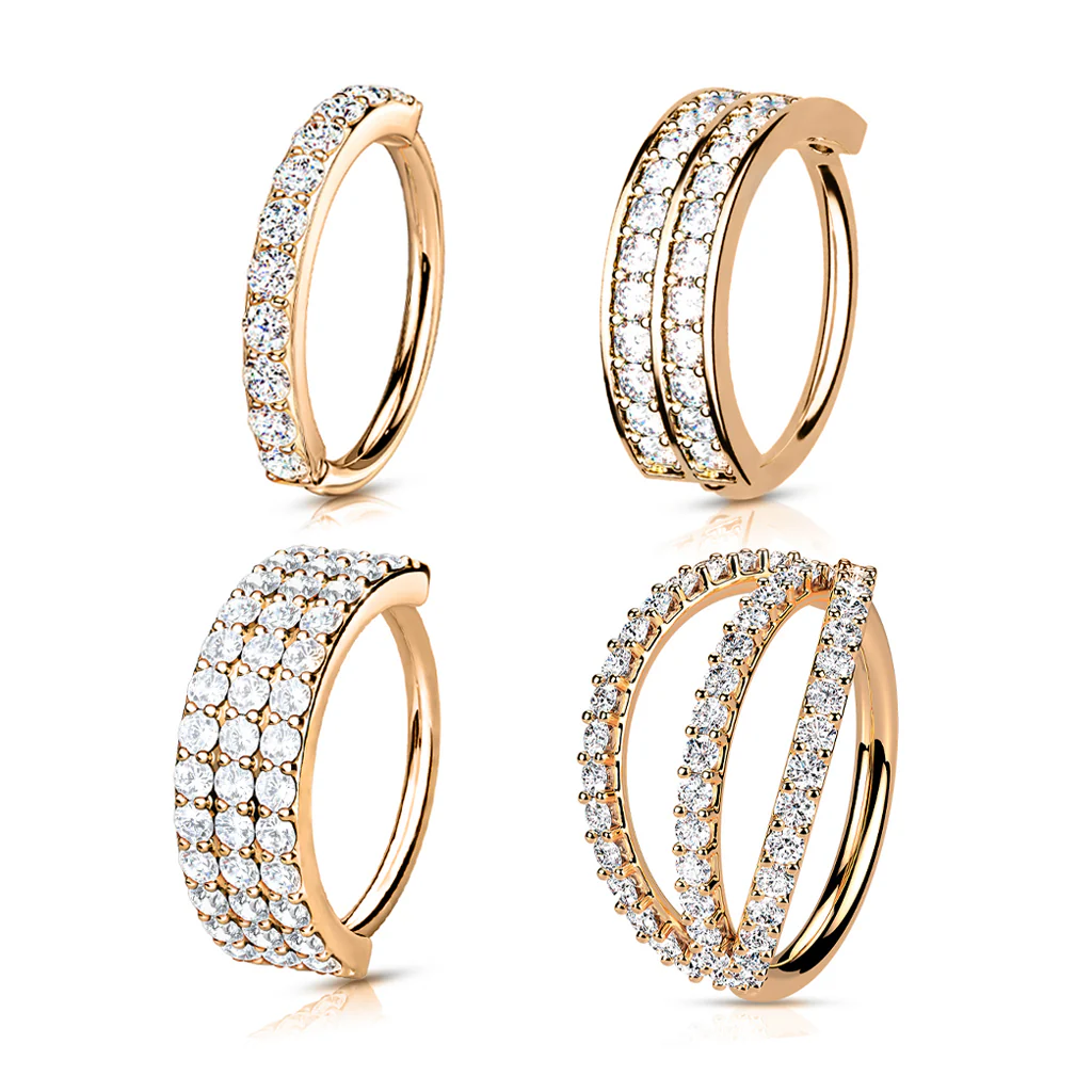 4 Pcs Value Pack Bendable Cartilage Tragus Helix Earrings Hoop Nose Rings - Image 2