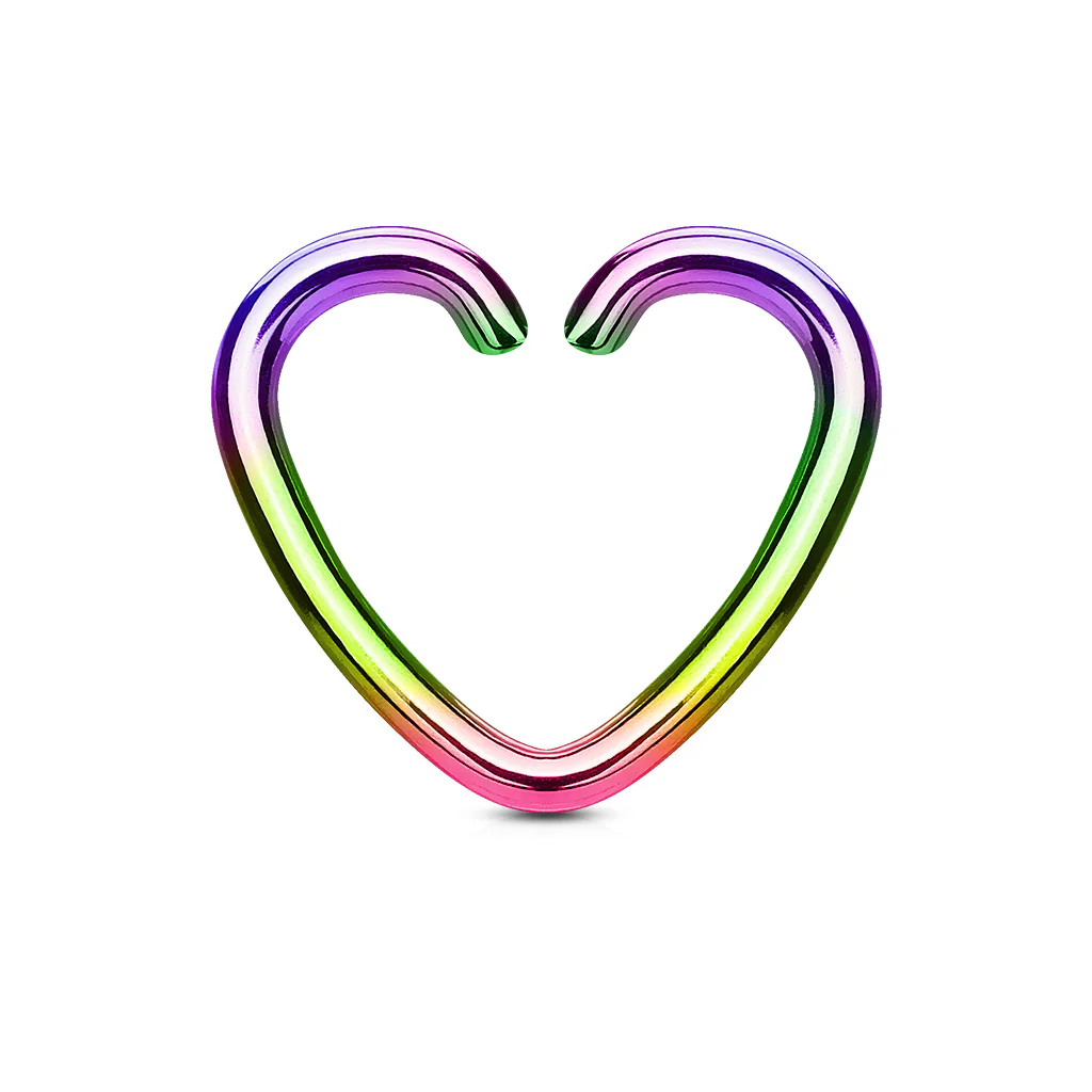 Heart Shape Cut Rings For Daith Helix Tragus Cartilage - Image 2