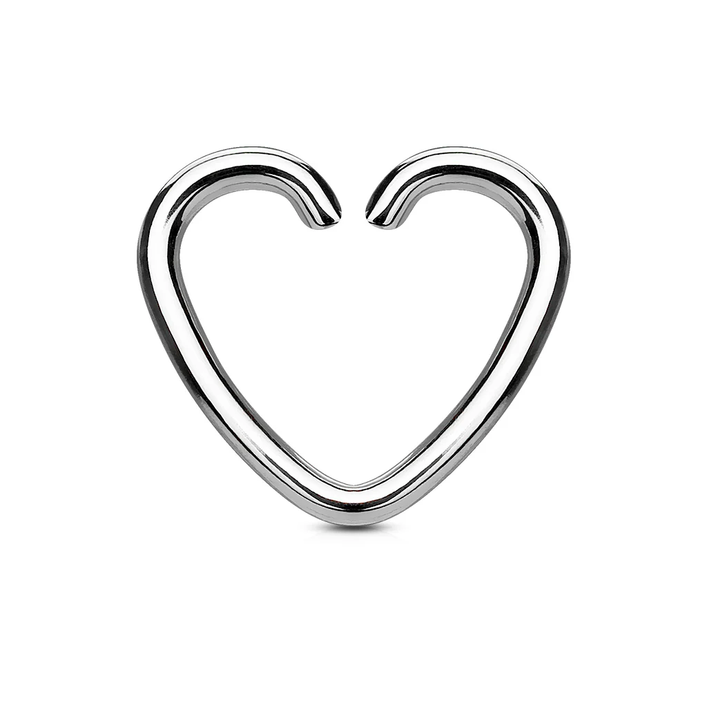 Heart Shape Cut Rings For Daith Helix Tragus Cartilage - Image 3