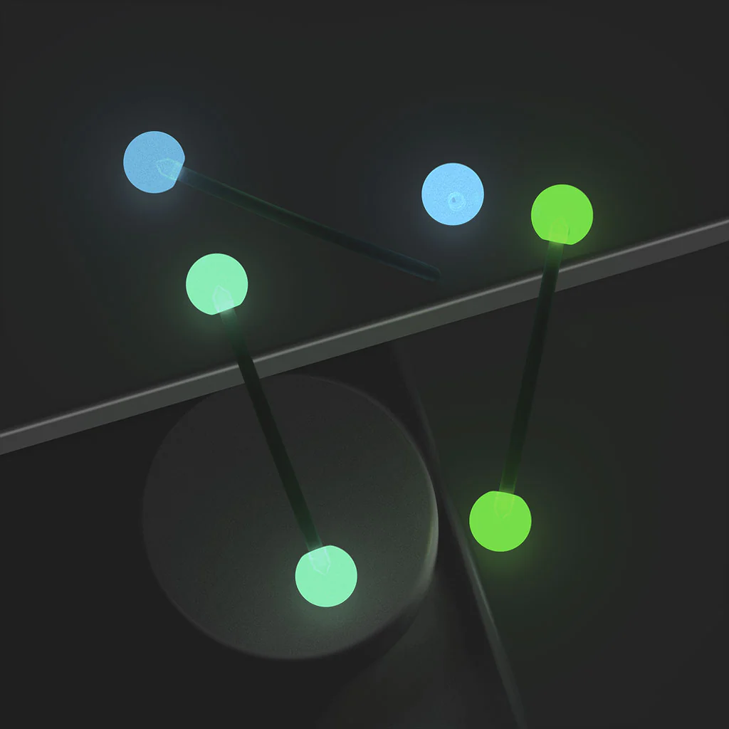 3 Pc Glow In The Dark Balls Pregnancy Bio Flex Barbell Navel Belly Button Ring - Image 3