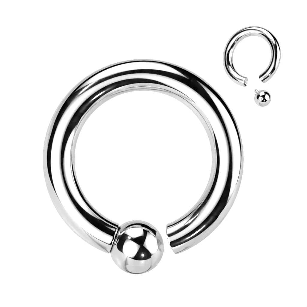 Implant Titanium Captive Bead Ring Internally Threaded Large Gauge - Image 2