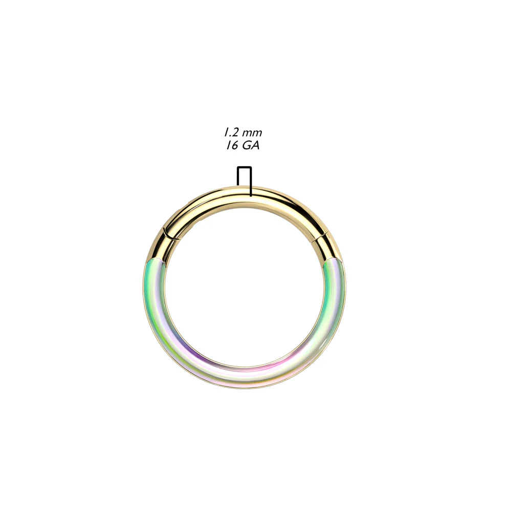 Titanium Hinged Segment Hoop Ring Photochromic For Nose Septum Cartilage - Image 2