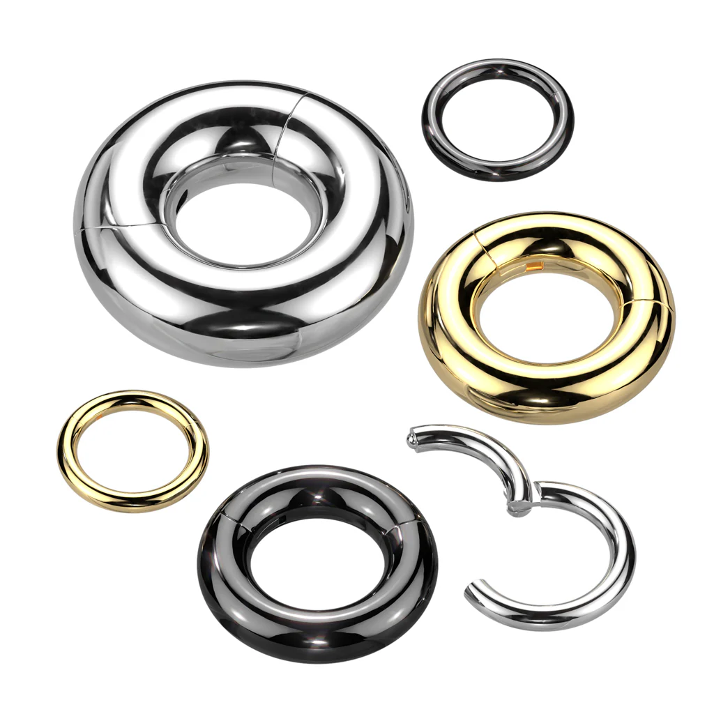 Titanium Heavy Large Gauge Hinged Segment Ring Cartilage - Image 2