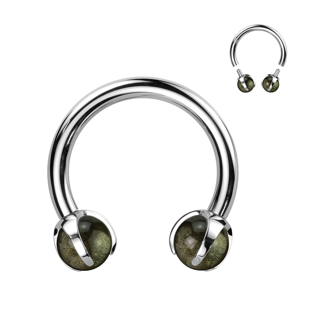 Implant Titanium Claw Set Natural Stone Horseshoe - Image 8