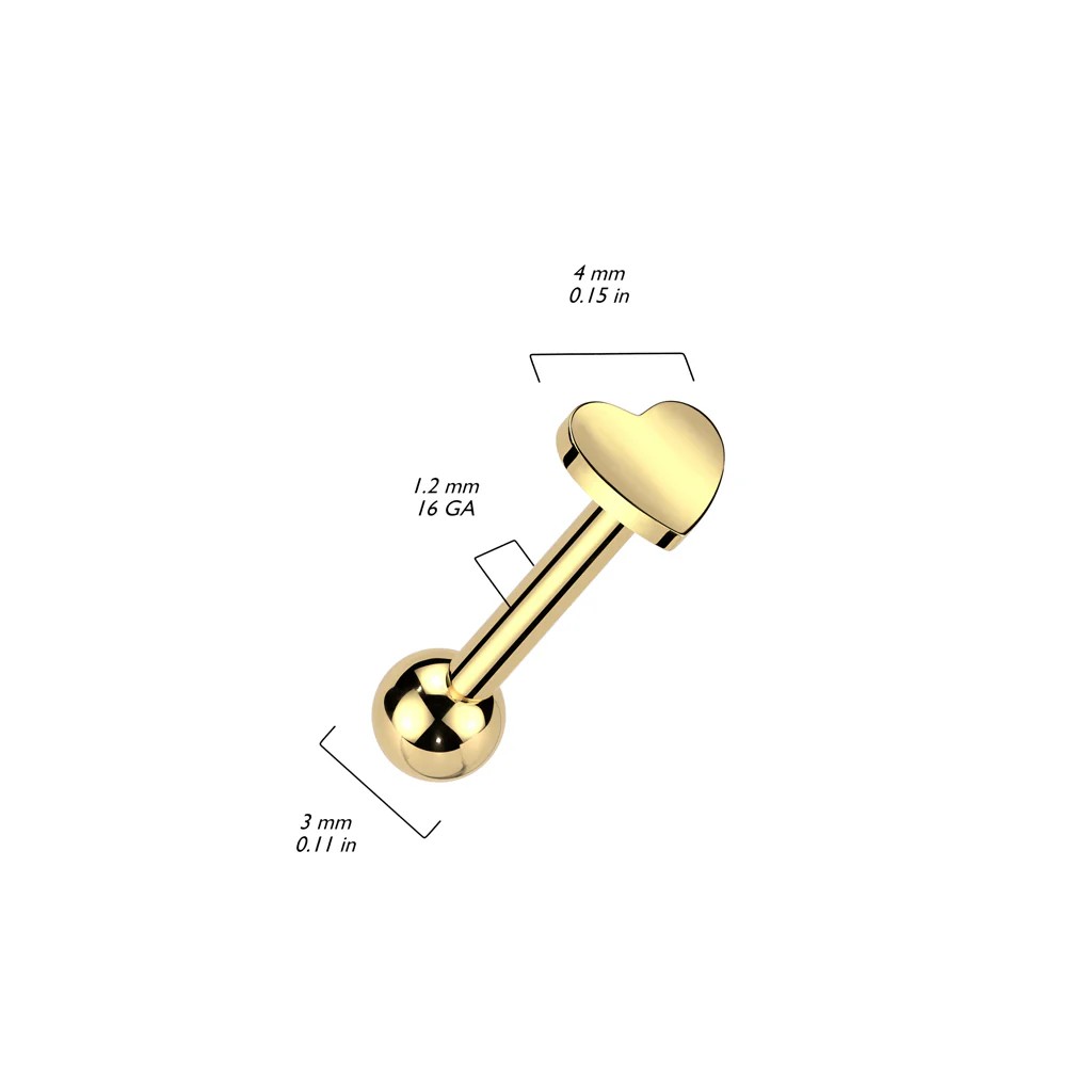 Implant Titanium Ear Cartilage With Heart Shape Top - Image 2