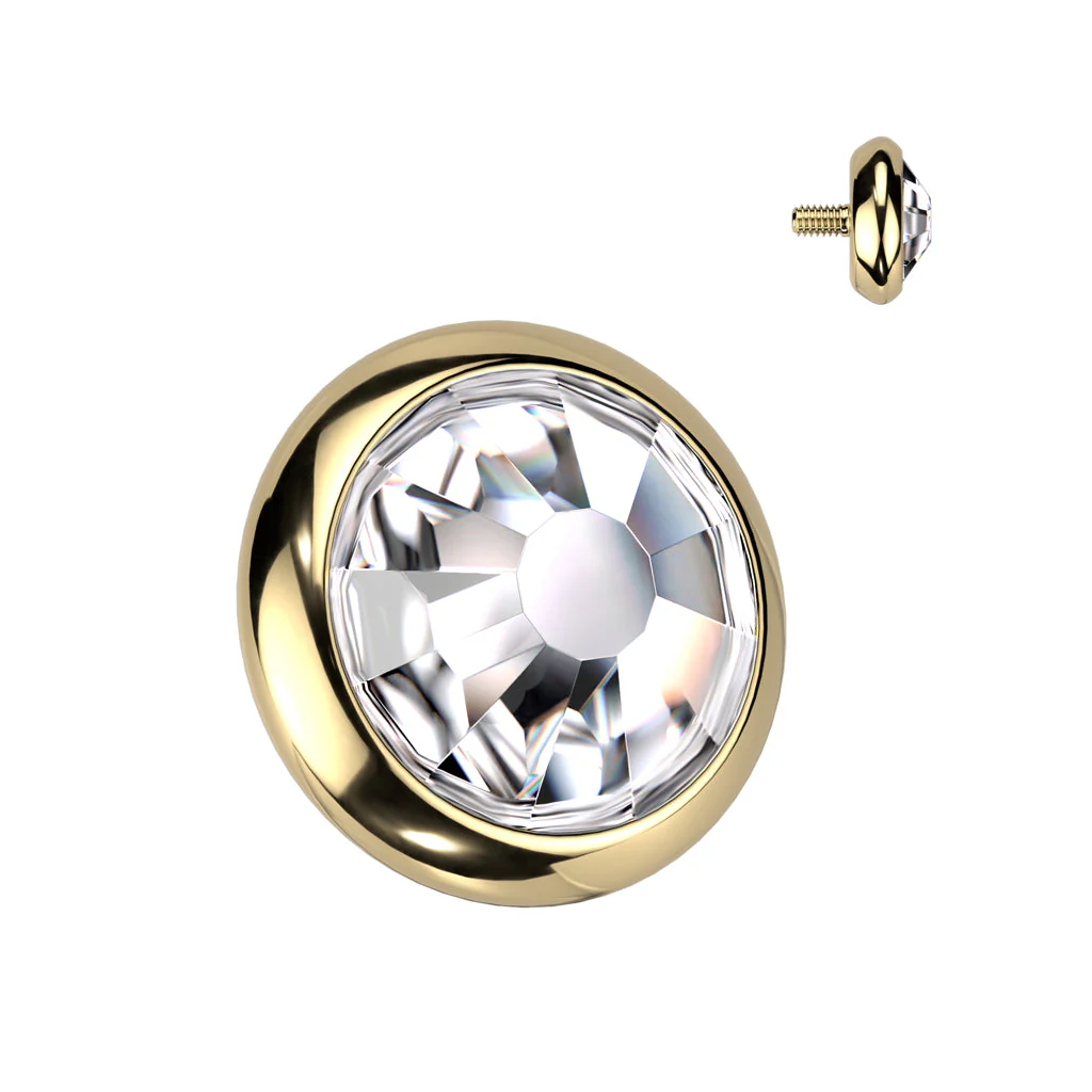 Implant Titanium Flat CZ Dermal Anchor Top 16G - Image 13