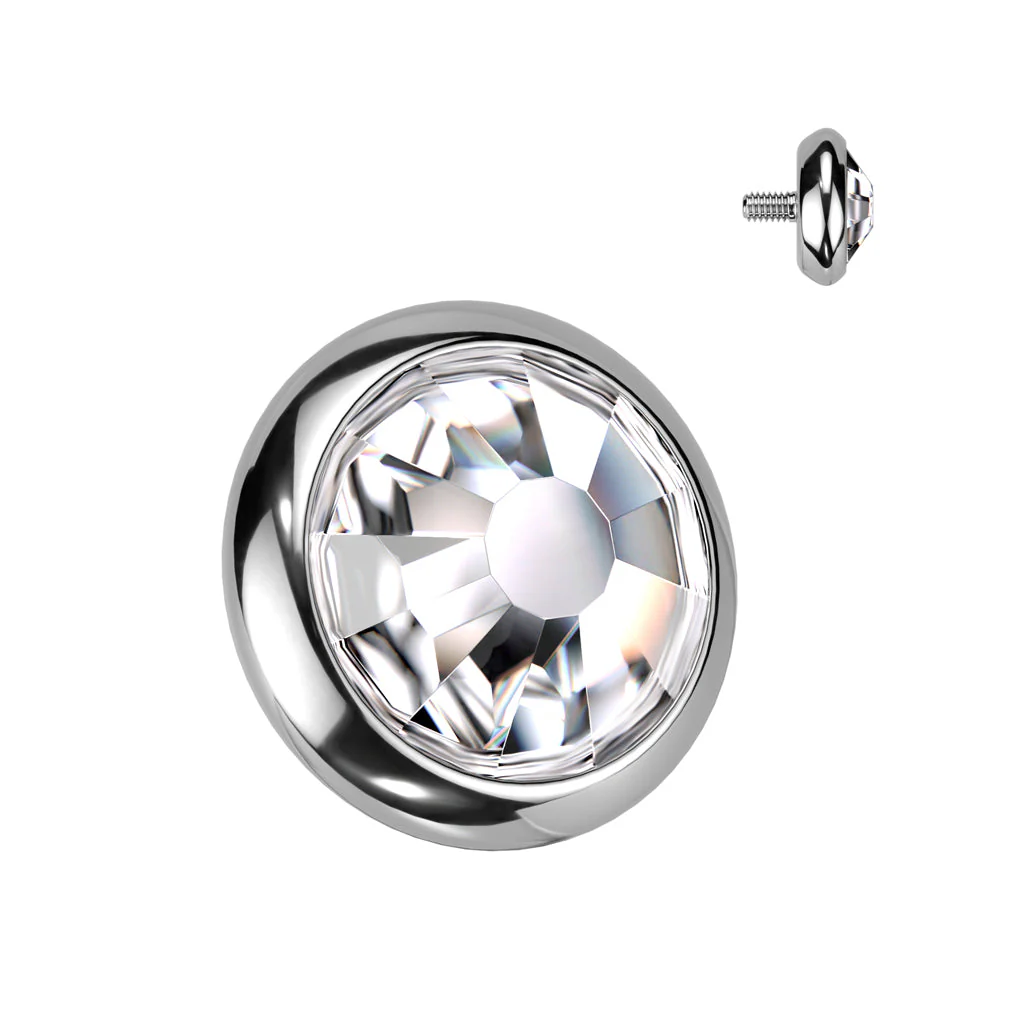 Implant Titanium Flat CZ Dermal Anchor Top 16G - Image 14