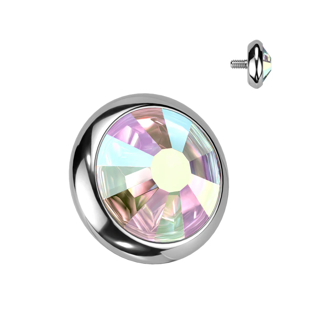 Implant Titanium Flat CZ Dermal Anchor Top 16G - Image 15