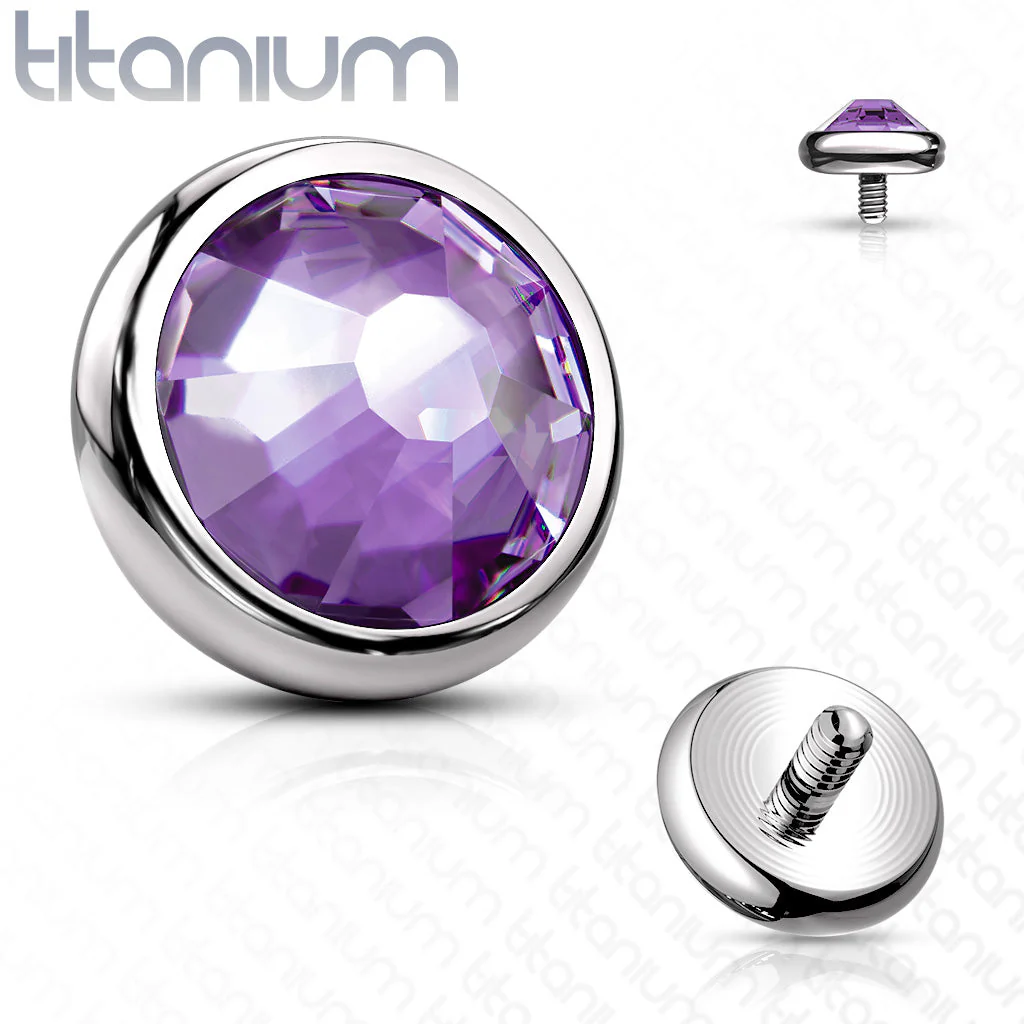 Implant Titanium Flat CZ Dermal Anchor Top 16G - Image 4