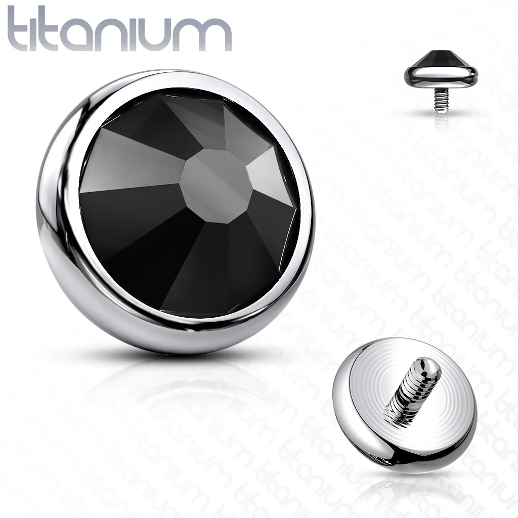 Implant Titanium Flat CZ Dermal Anchor Top 16G - Image 5