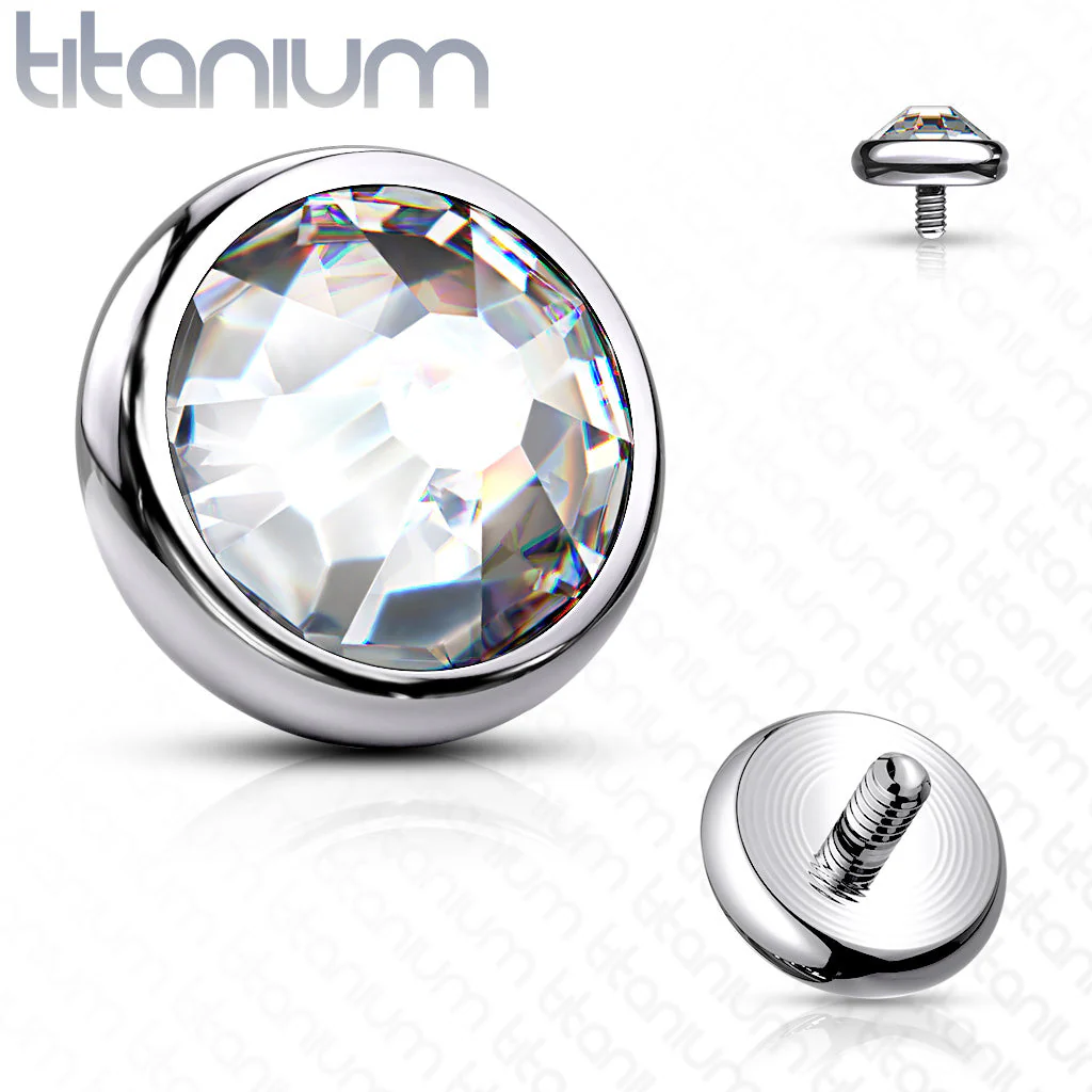 Implant Titanium Flat CZ Dermal Anchor Top 16G - Image 6