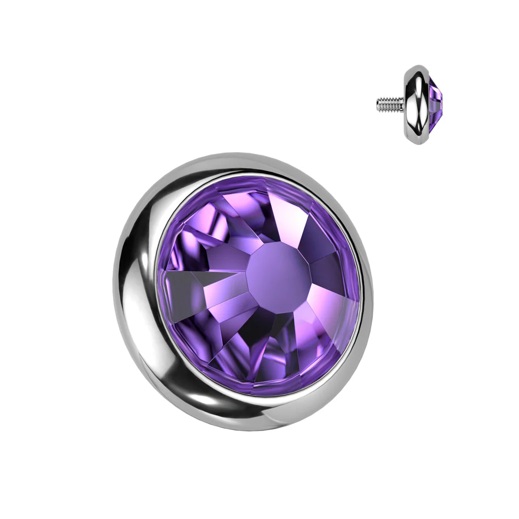 Implant Titanium Flat CZ Dermal Anchor Top 16G - Image 7