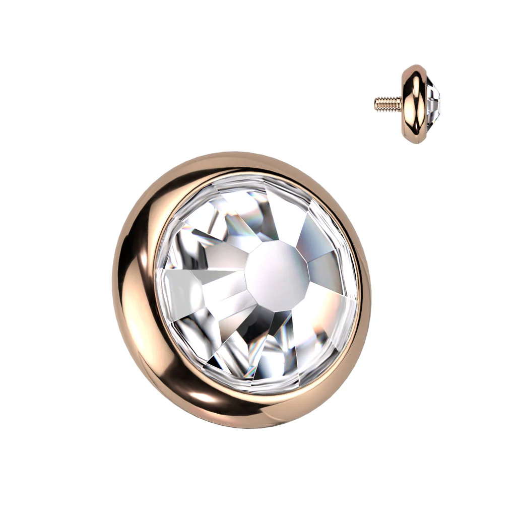 Implant Titanium Flat CZ Dermal Anchor Top 16G - Image 8