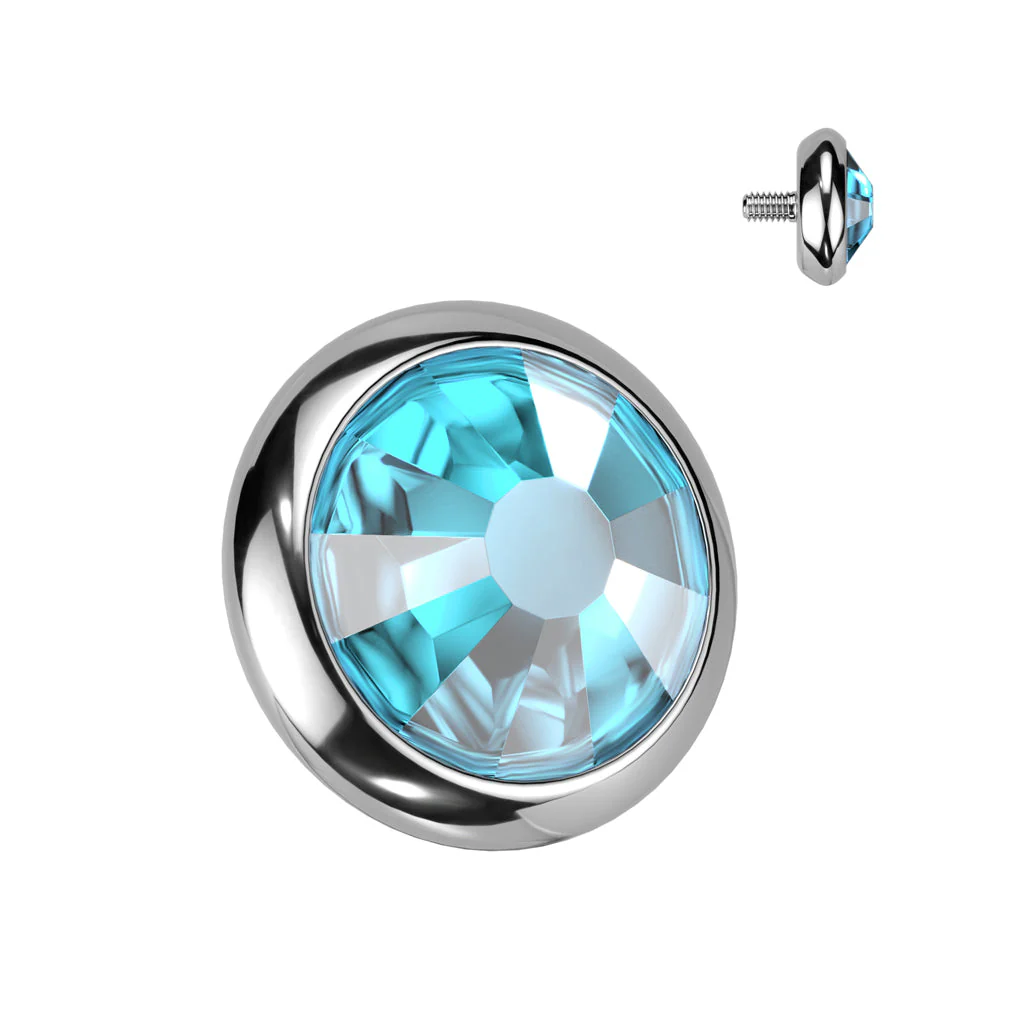 Implant Titanium Flat CZ Dermal Anchor Top 16G - Image 9