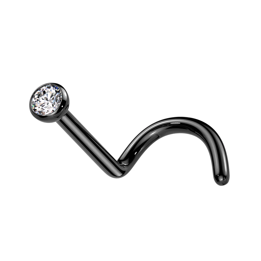 Implant Titanium Press Fit CZ Nose Screw Ring 20GA - Image 18