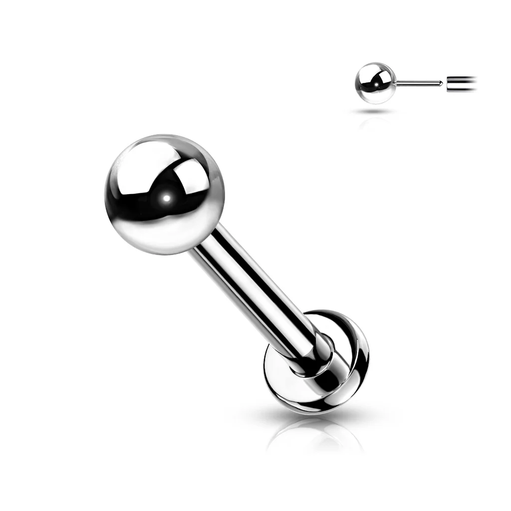 Implant Titanium Threadless Push In Basic Ball Top Labret - Image 3