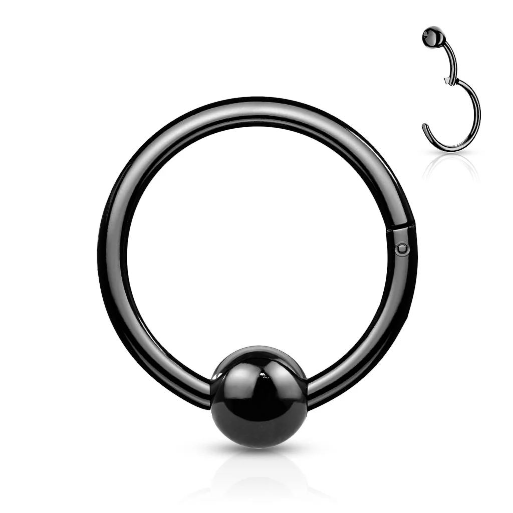 Solid Surgical Steel Hinge Hoop Segment Ring Ear Cartilage Nose Septum Tragus Rings - Image 3