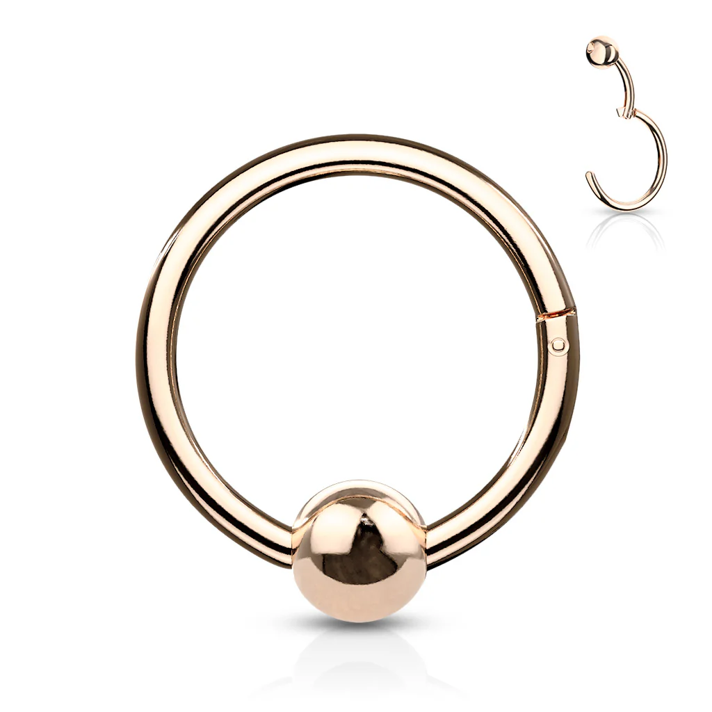 Solid Surgical Steel Hinge Hoop Segment Ring Ear Cartilage Nose Septum Tragus Rings - Image 4