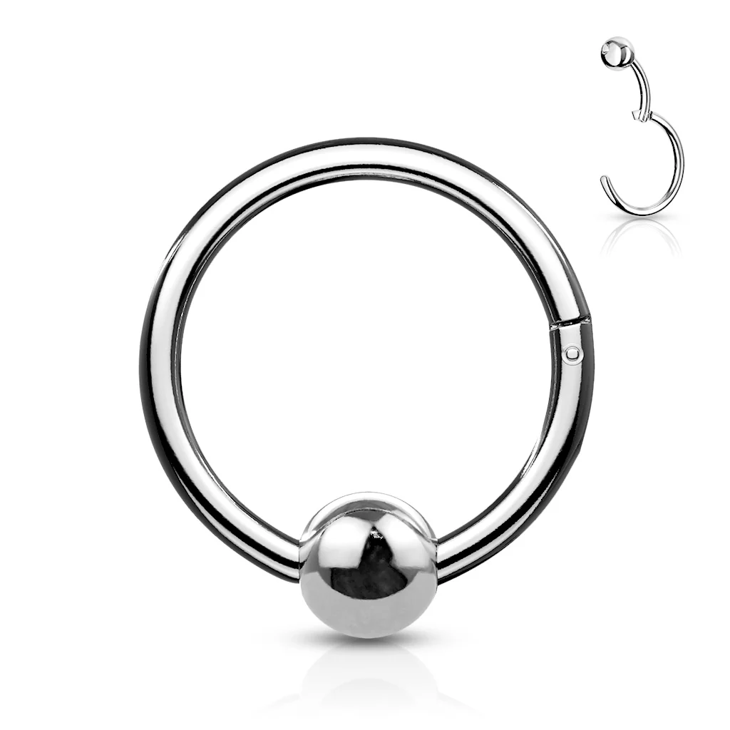 Solid Surgical Steel Hinge Hoop Segment Ring Ear Cartilage Nose Septum Tragus Rings - Image 5