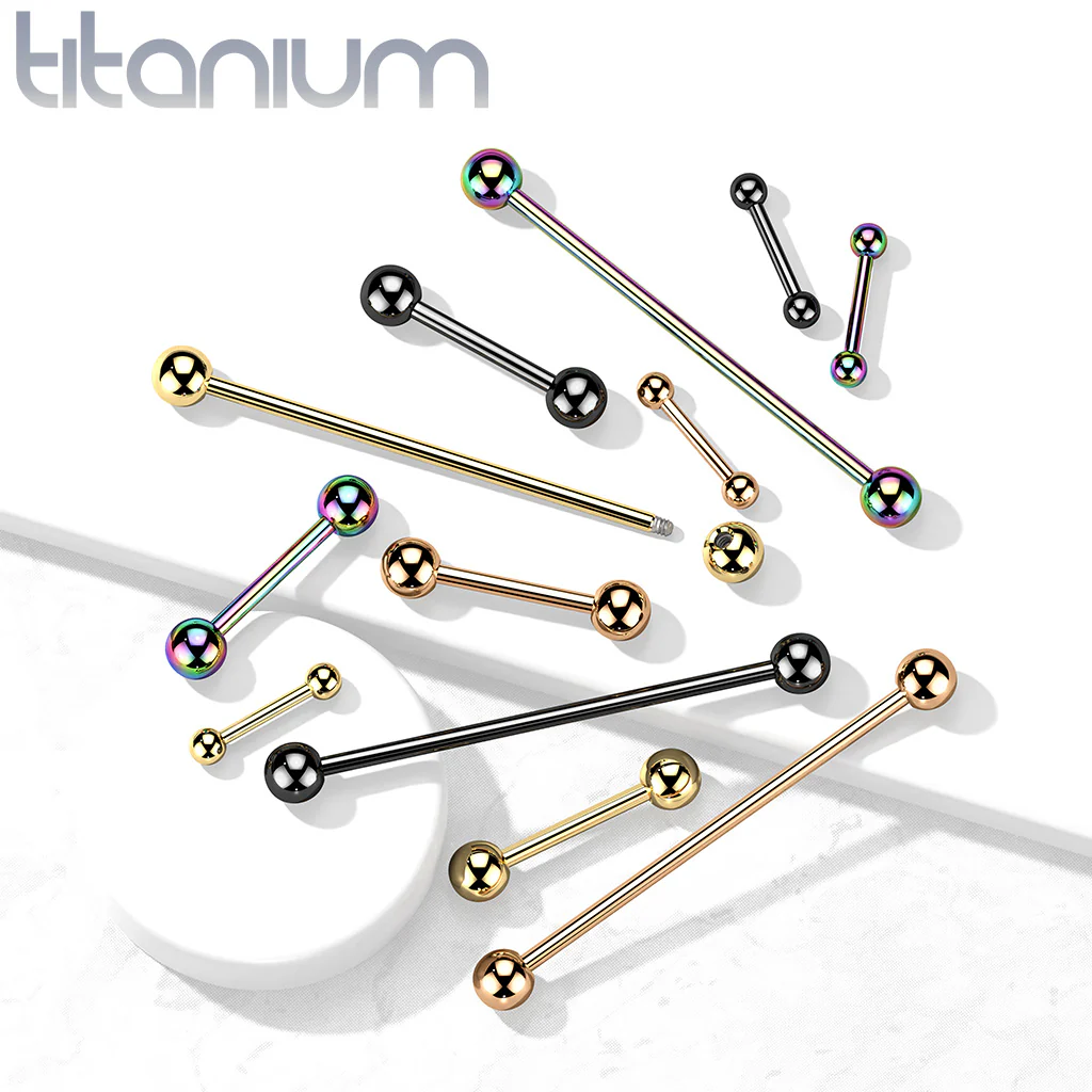 PVD Over Solid Titanium Barbells