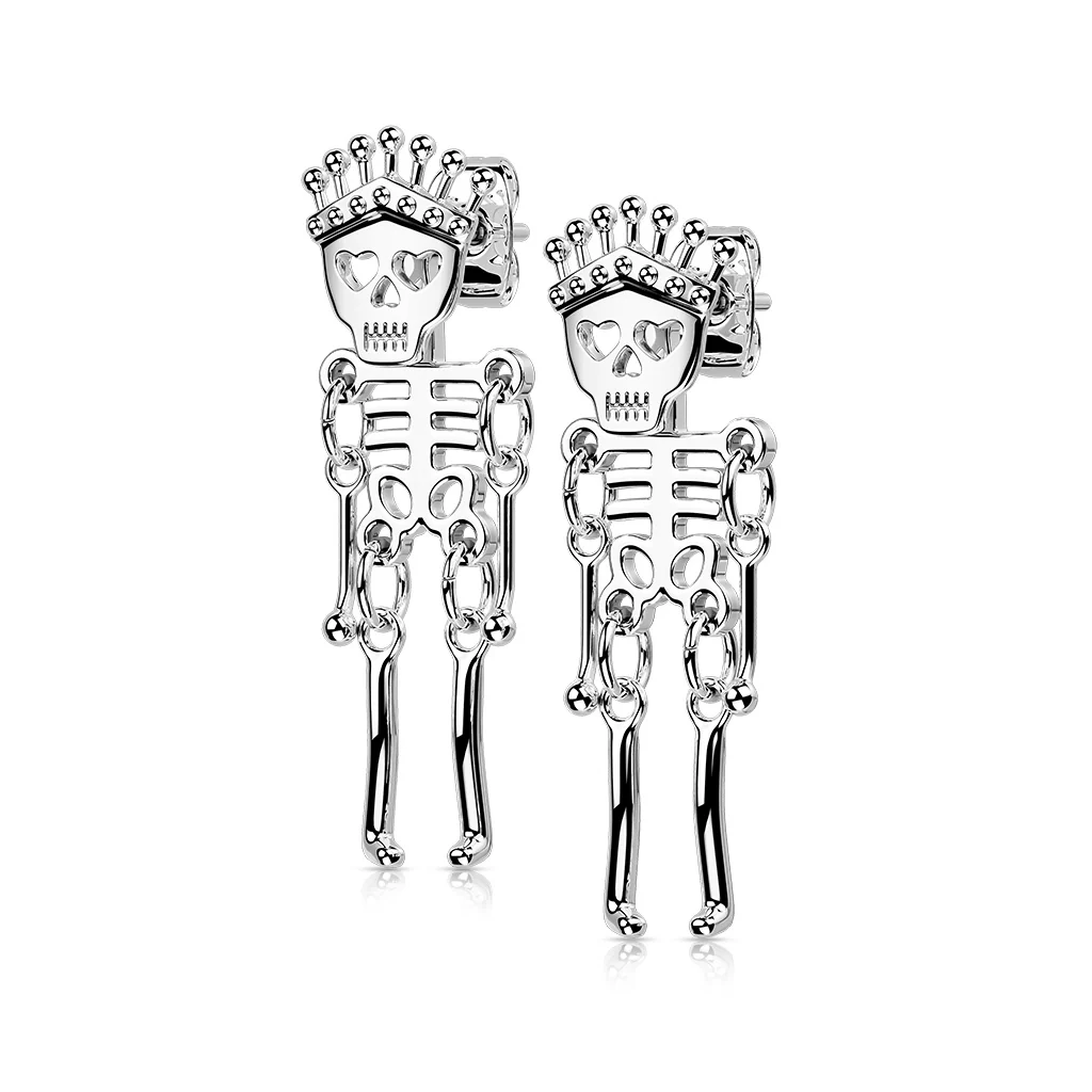 Pair Halloween Skeleton Dangle Earrings - Image 4