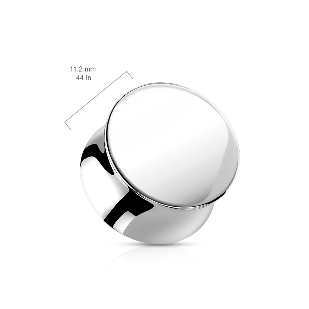Pair Hand Polished Solid Steel Double Flared Saddle Plugs - Image 3