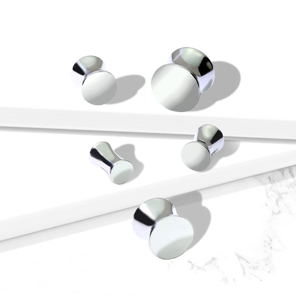 Pair Hand Polished Solid Steel Double Flared Saddle Plugs - Image 4