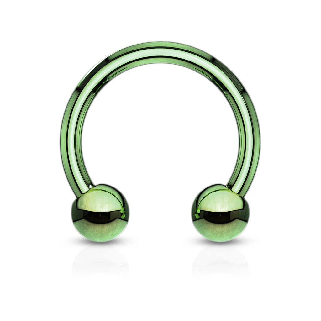 1 Pc Big Gauge Titanium Horseshoe Circular Barbell - Image 5