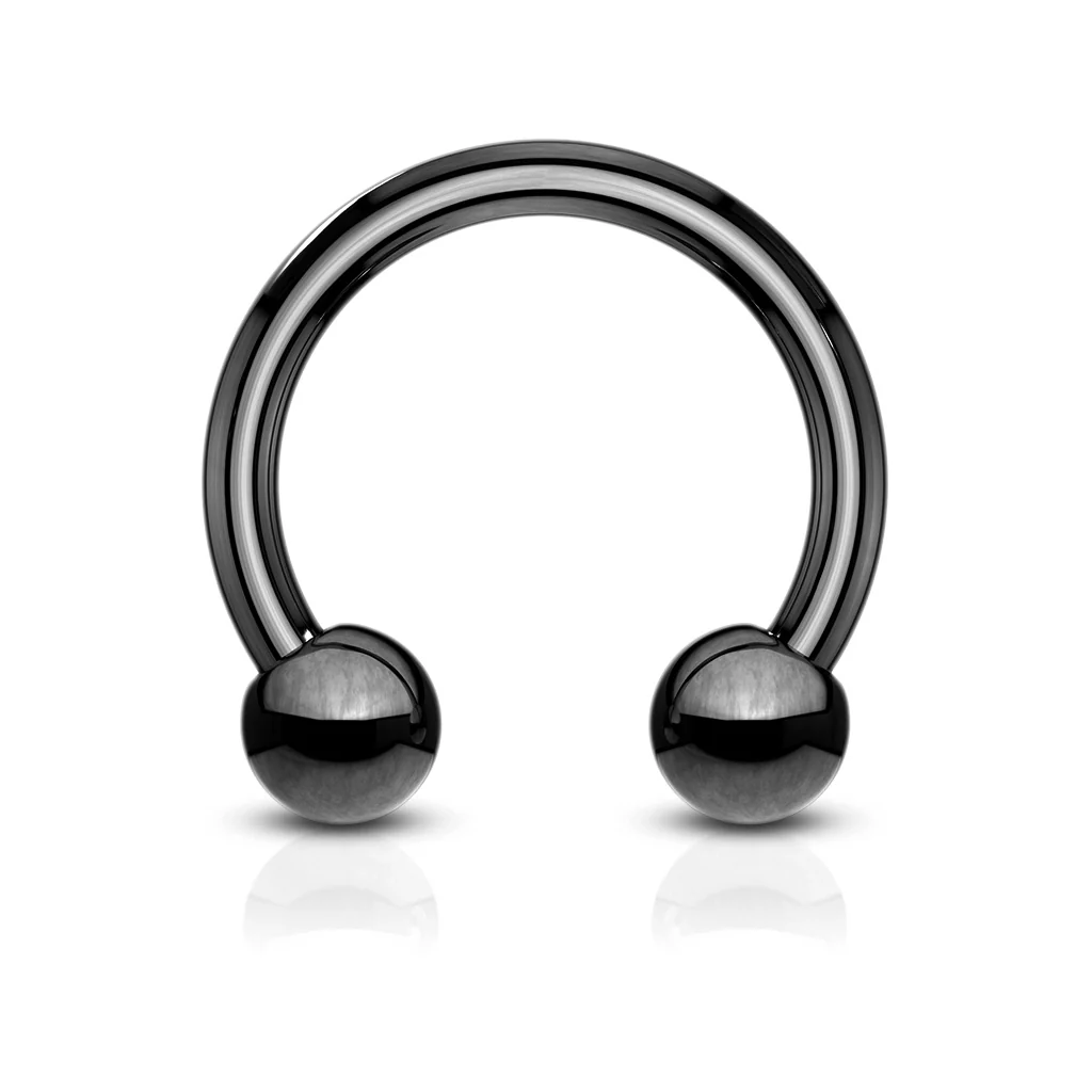 1 Pc Big Gauge Titanium Horseshoe Circular Barbell - Image 6