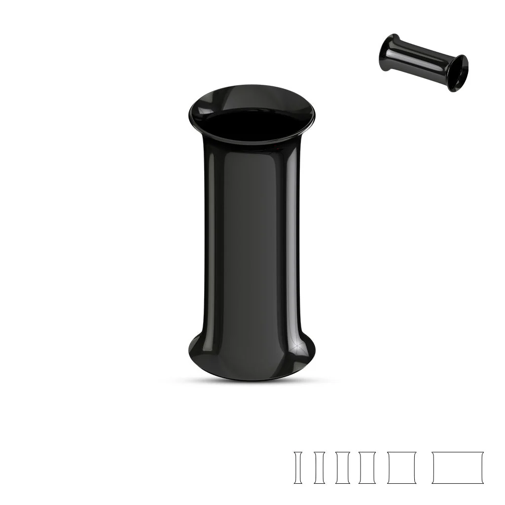 Pair Titanium IP Double Flared Tunnel Ear Plugs Up To 1" - Image 12