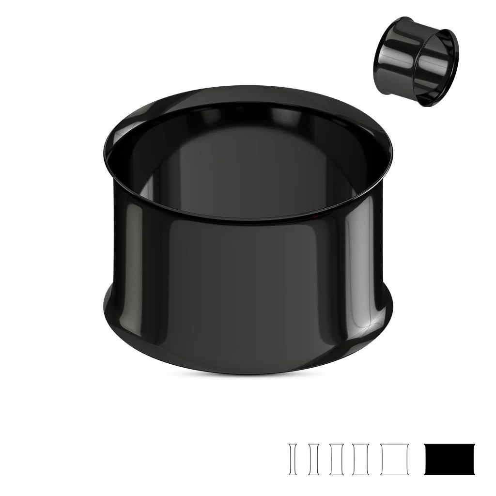 Pair Titanium IP Double Flared Tunnel Ear Plugs Up To 1" - Image 19
