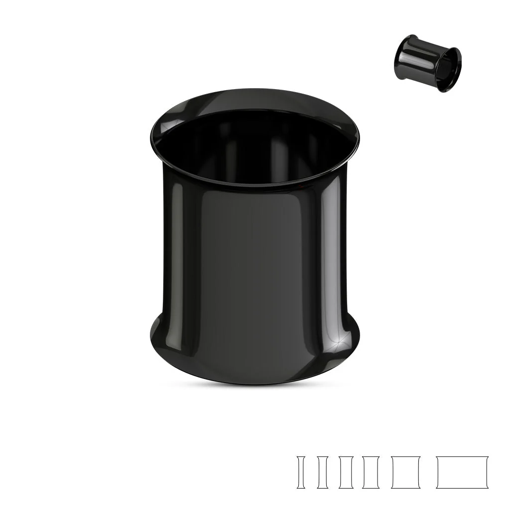 Pair Titanium IP Double Flared Tunnel Ear Plugs Up To 1" - Image 5