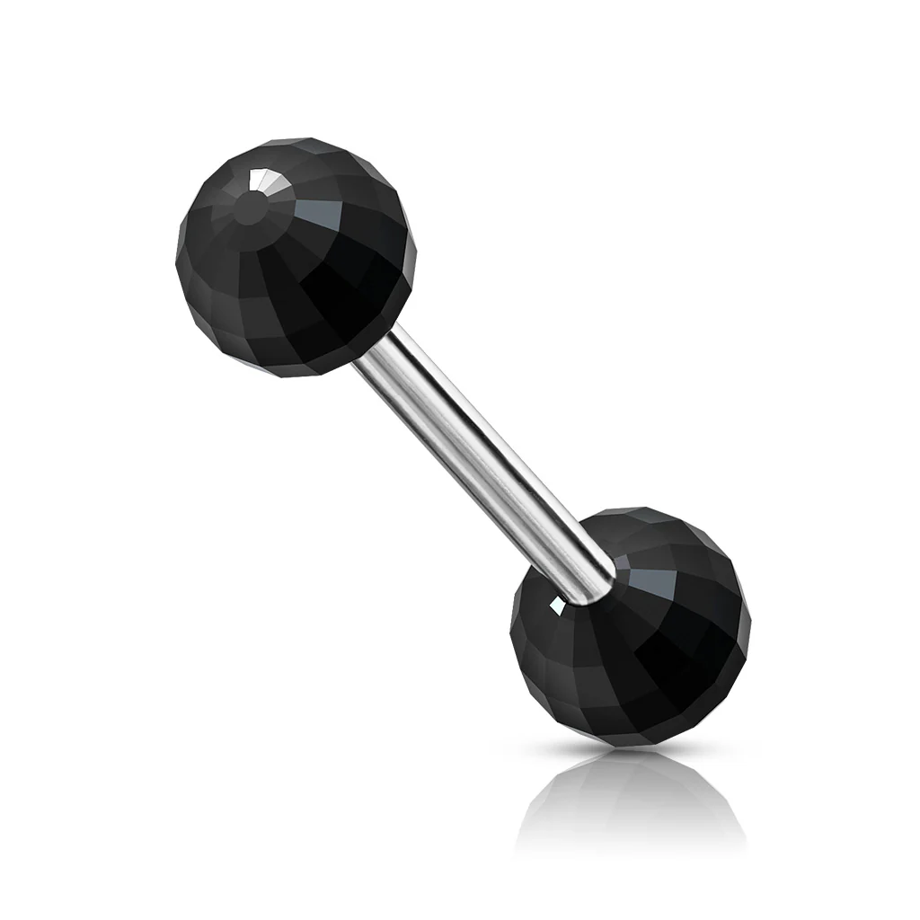 Disco Acrylic Ball Nipple Barbell Tongue Rings - Image 5