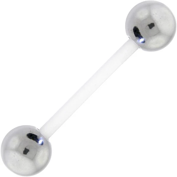 316L Surgical Steel Ball Bio Flex Surface Piercing Barbell Tongue Ring